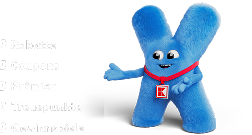 Kaufland Card XTRA Maskottchen mit Smartphone in der Hand